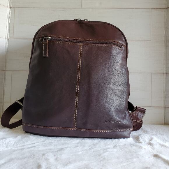 Jack Georges Voyager Collection Small Backpack Leather - Picture 1 of 7